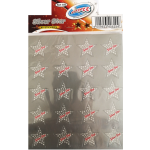 SILVER STAR STICKERS  (LARGE)  